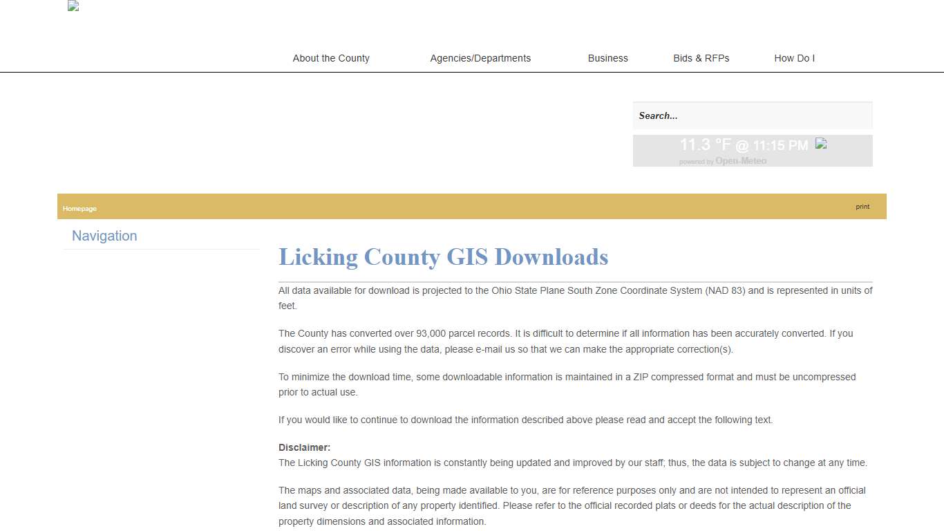 Licking County - GIS Downloads